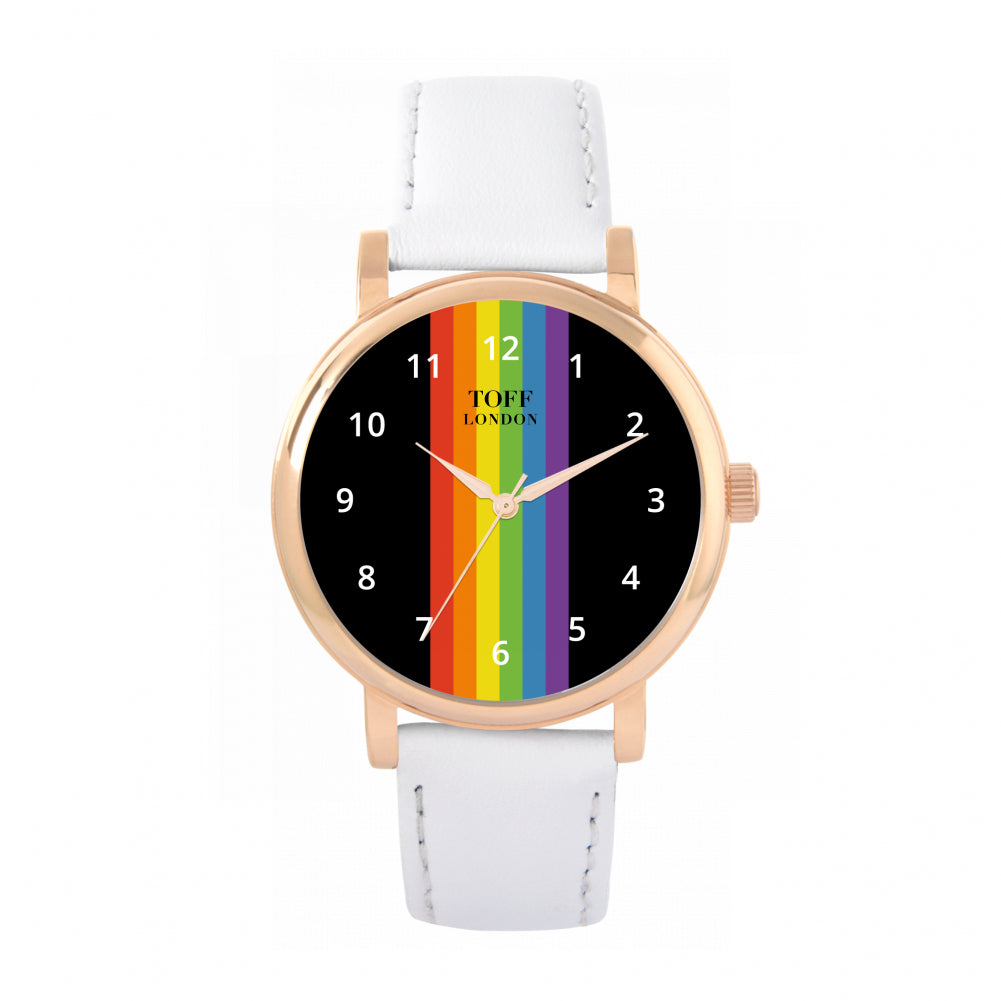 38mm Pride Linear Black Arabic Numerals Watch