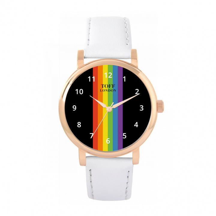 38mm Pride Linear Black Arabic Numerals Watch