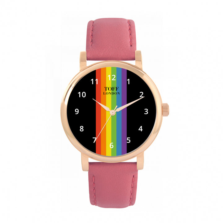 38mm Pride Linear Black Arabic Numerals Watch