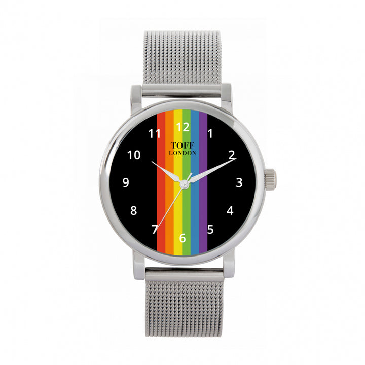 38mm Pride Linear Black Arabic Numerals Watch