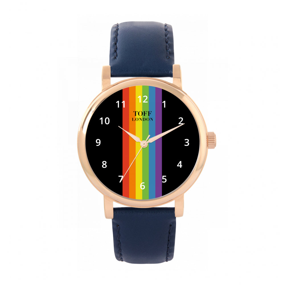 38mm Pride Linear Black Arabic Numerals Watch