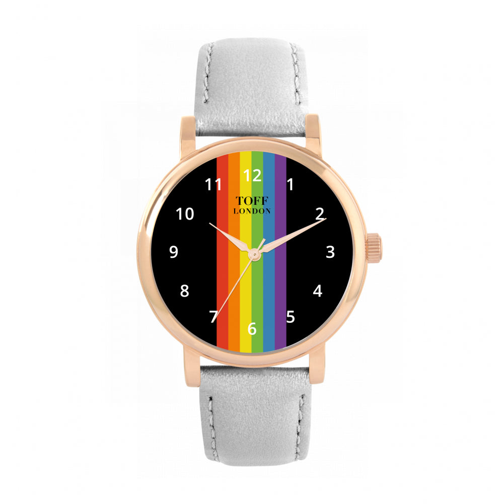 38mm Pride Linear Black Arabic Numerals Watch