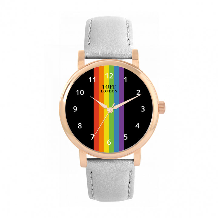 38mm Pride Linear Black Arabic Numerals Watch