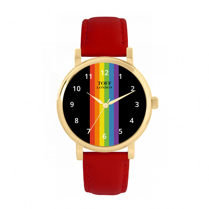 38mm Pride Linear Black Arabic Numerals Watch