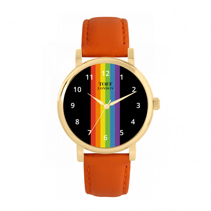 38mm Pride Linear Black Arabic Numerals Watch