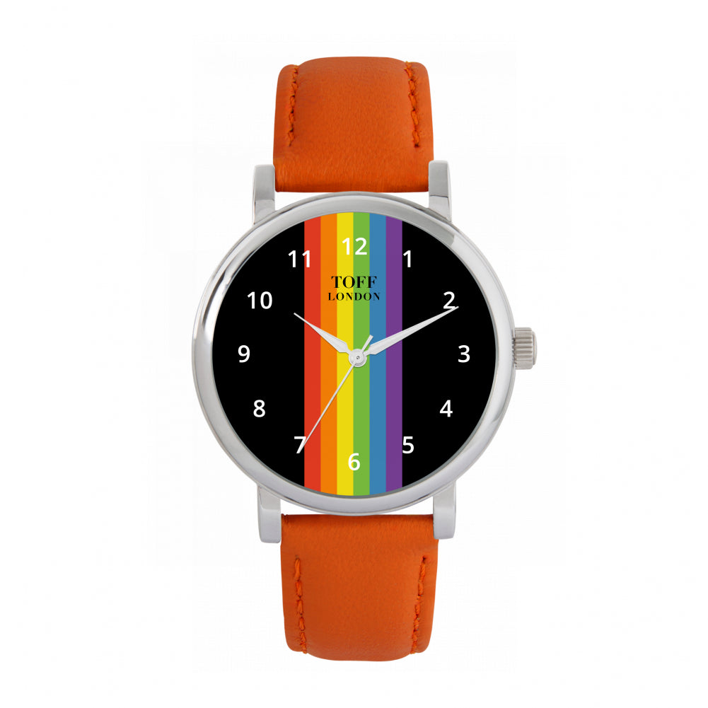 38mm Pride Linear Black Arabic Numerals Watch