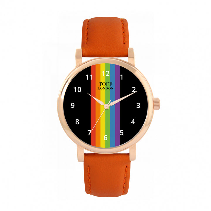 38mm Pride Linear Black Arabic Numerals Watch