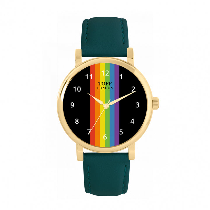 38mm Pride Linear Black Arabic Numerals Watch