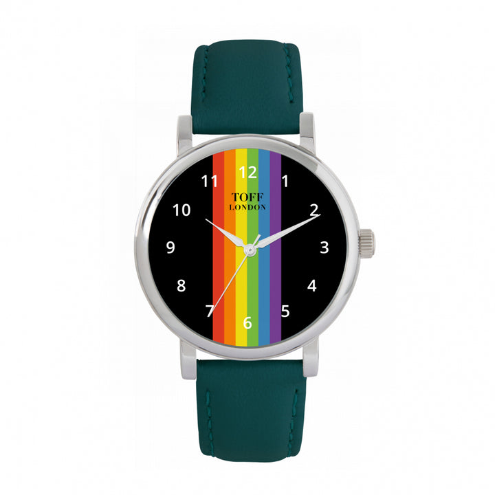 38mm Pride Linear Black Arabic Numerals Watch