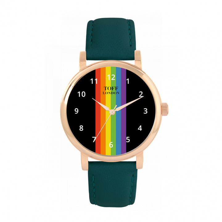 38mm Pride Linear Black Arabic Numerals Watch