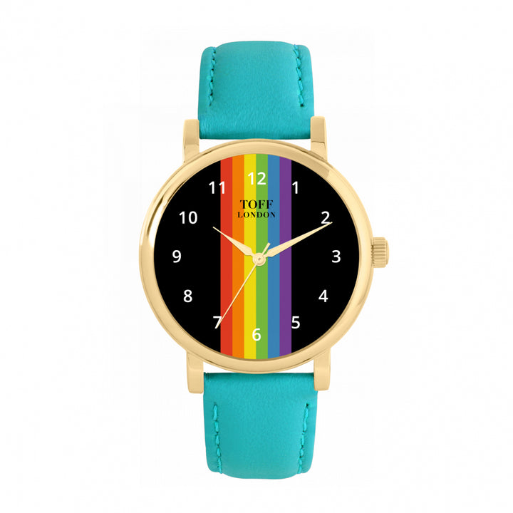 38mm Pride Linear Black Arabic Numerals Watch