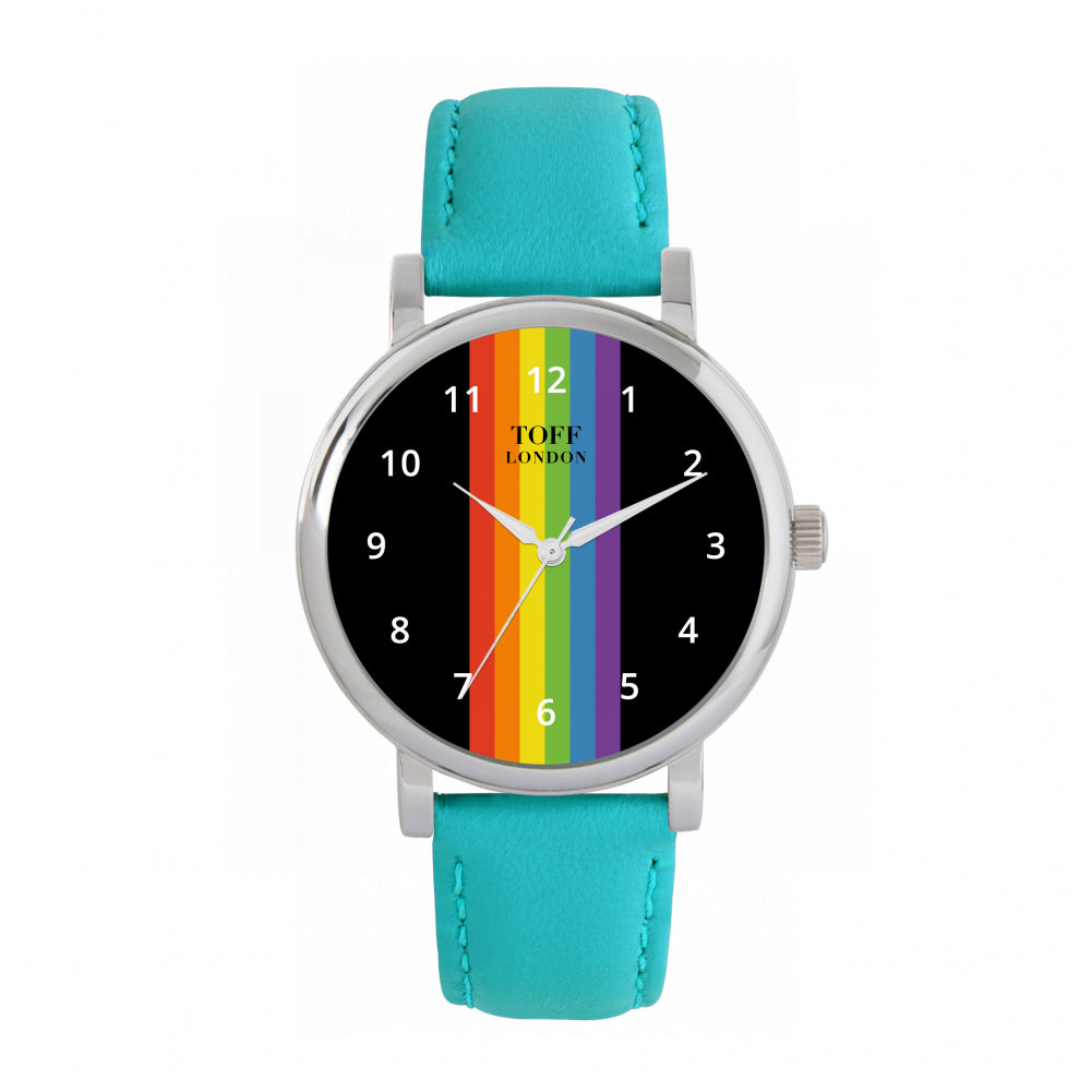 38mm Pride Linear Black Arabic Numerals Watch