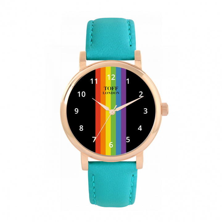 38mm Pride Linear Black Arabic Numerals Watch