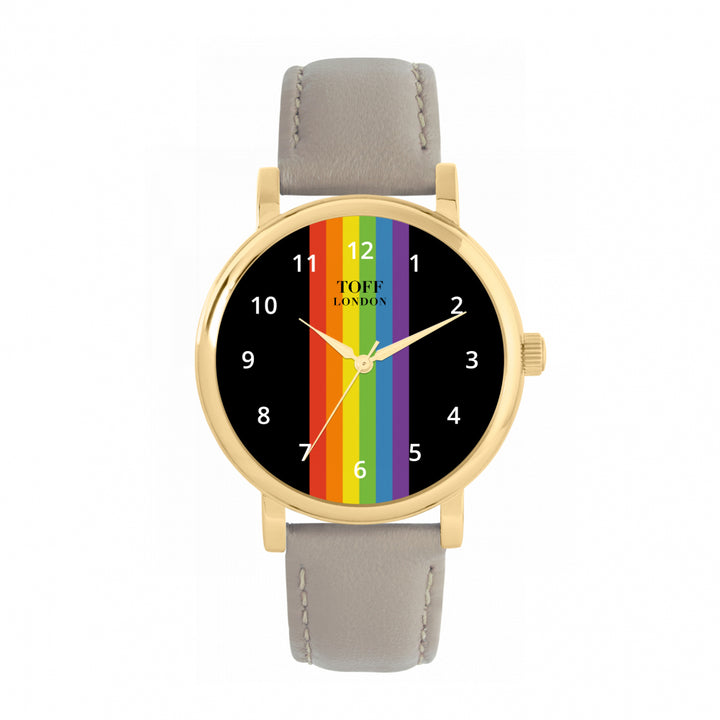 38mm Pride Linear Black Arabic Numerals Watch