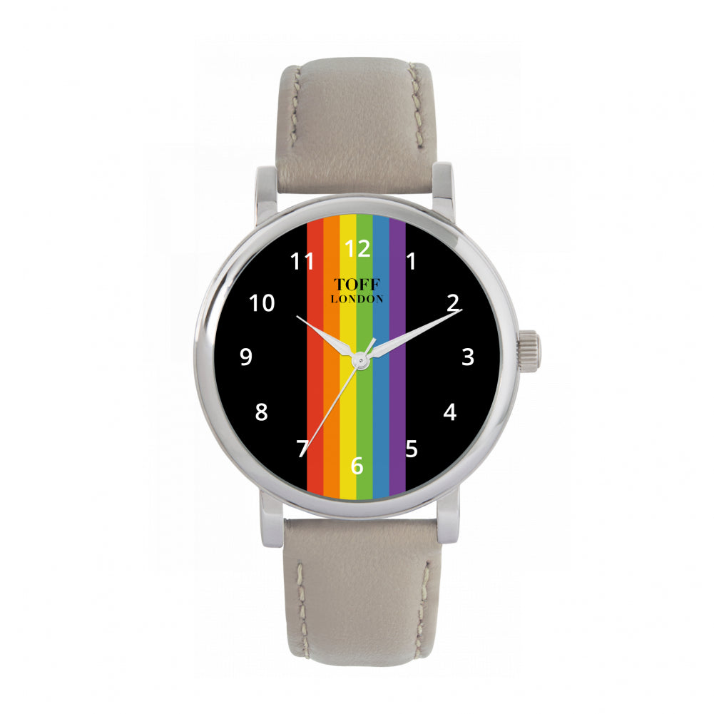 38mm Pride Linear Black Arabic Numerals Watch