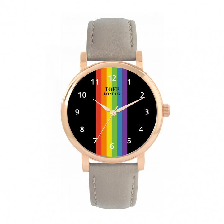 38mm Pride Linear Black Arabic Numerals Watch