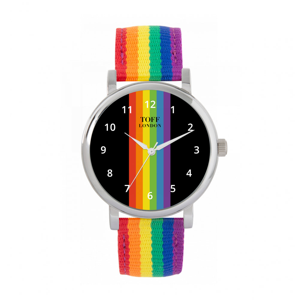 38mm Pride Linear Black Arabic Numerals Watch