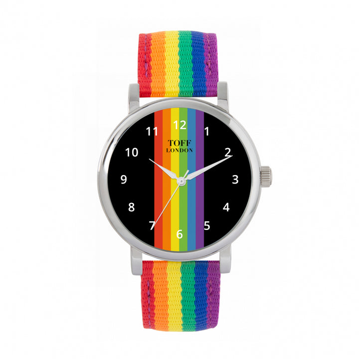 38mm Pride Linear Black Arabic Numerals Watch