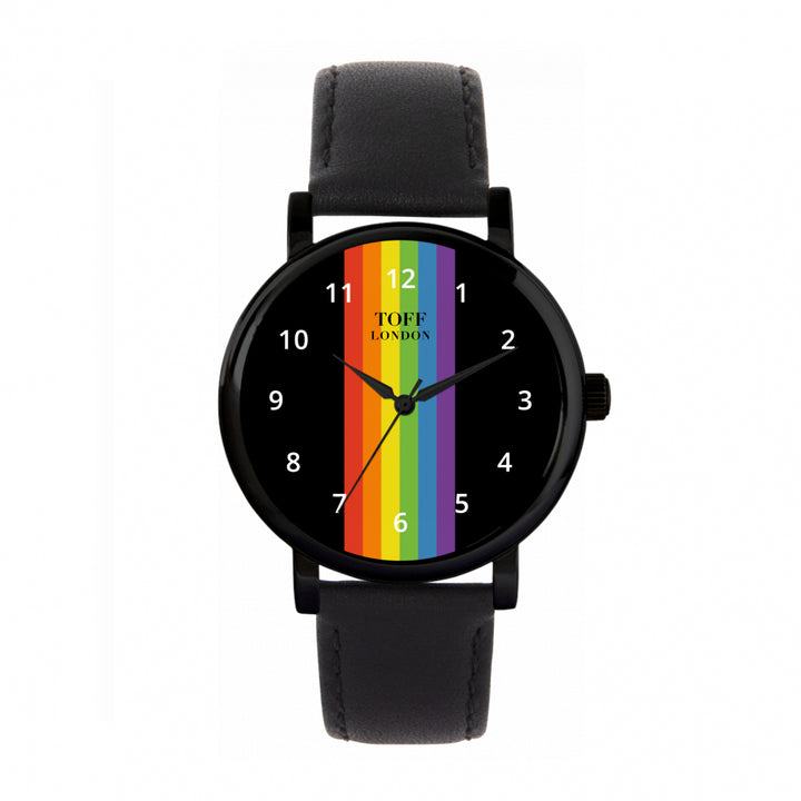 38mm Pride Linear Black Arabic Numerals Watch