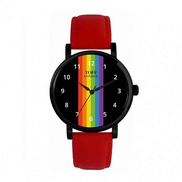 38mm Pride Linear Black Arabic Numerals Watch