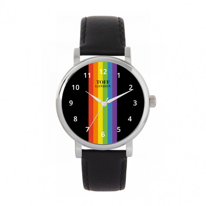 38mm Pride Linear Black Arabic Numerals Watch