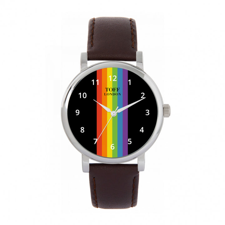 38mm Pride Linear Black Arabic Numerals Watch