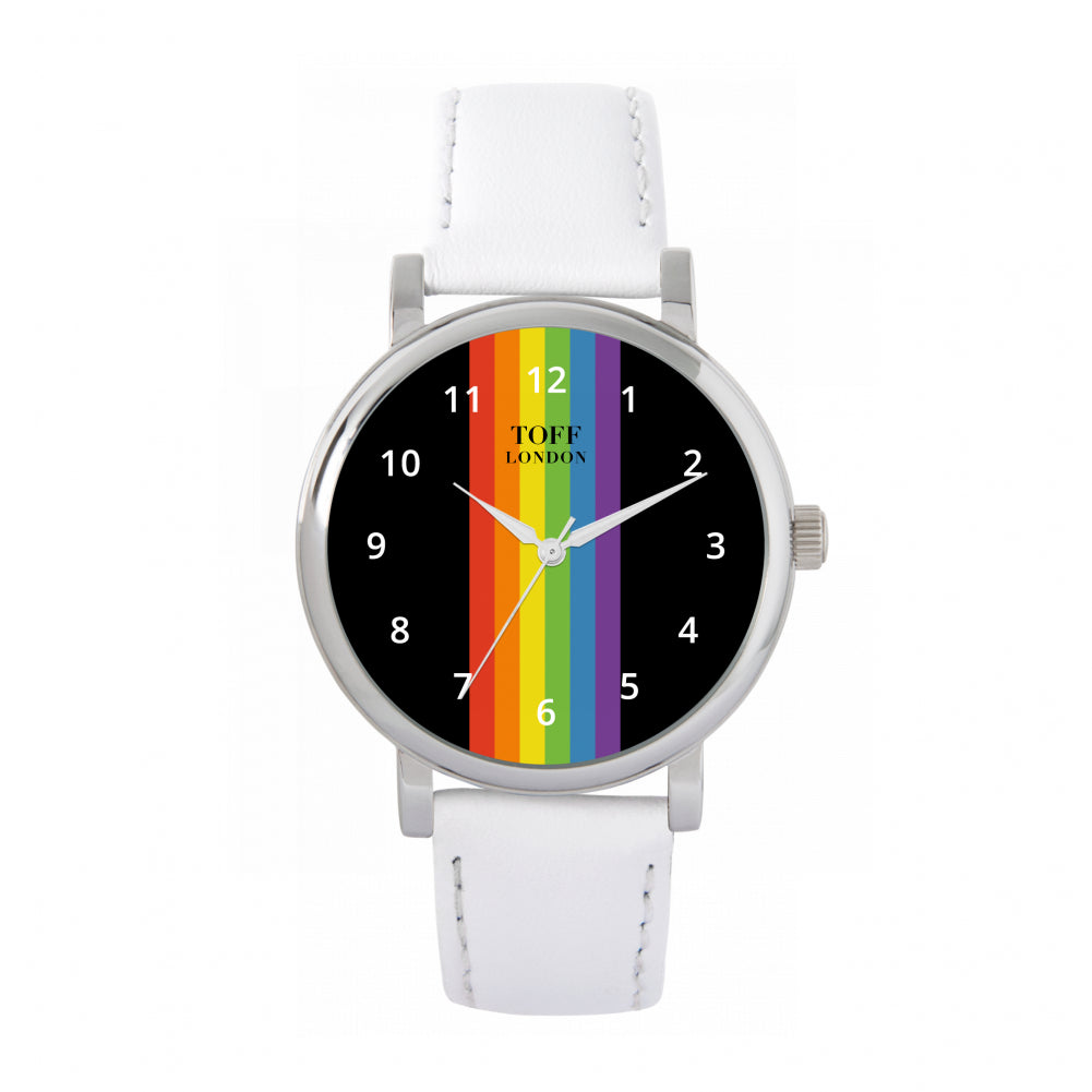 38mm Pride Linear Black Arabic Numerals Watch