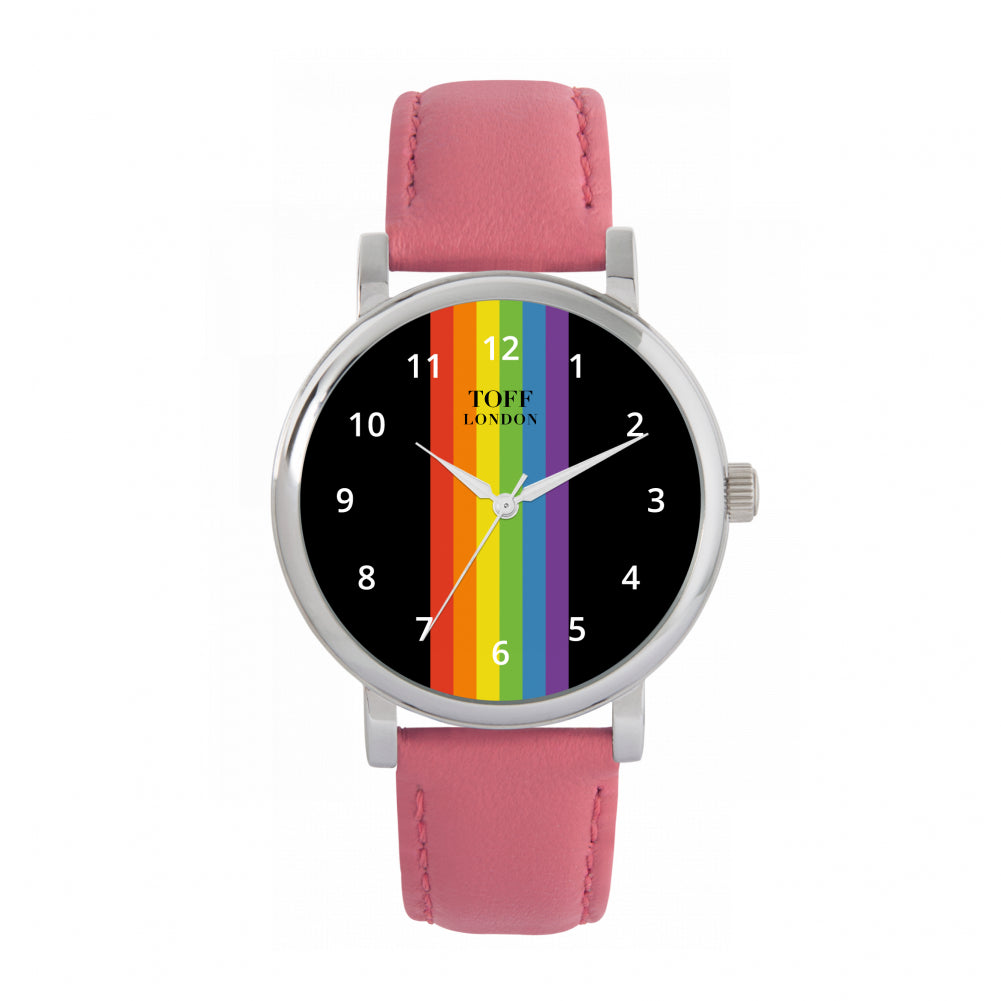 38mm Pride Linear Black Arabic Numerals Watch