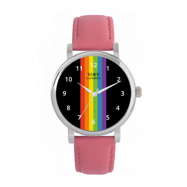 38mm Pride Linear Black Arabic Numerals Watch