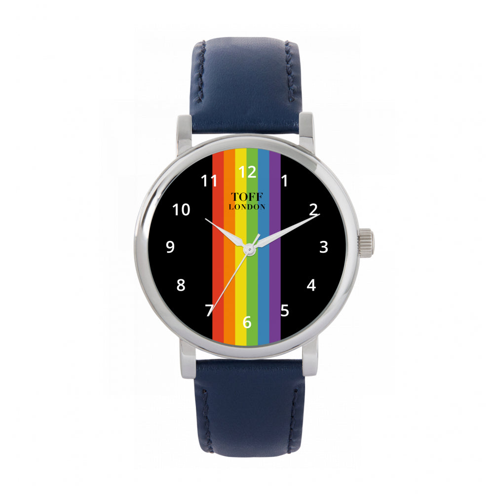 38mm Pride Linear Black Arabic Numerals Watch