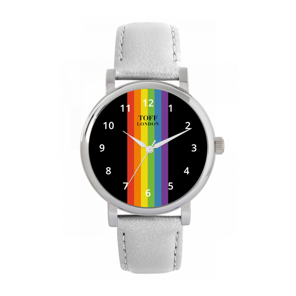 38mm Pride Linear Black Arabic Numerals Watch