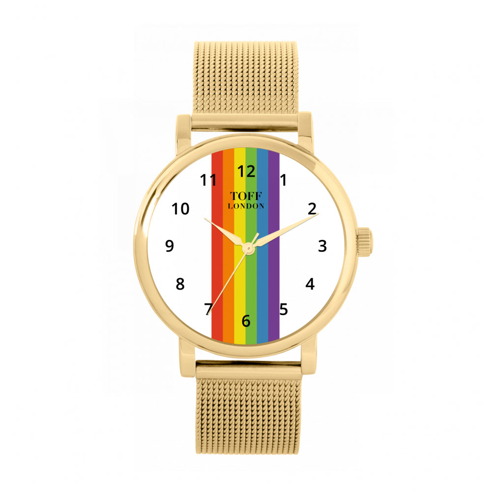 38mm Pride Linear White Arabic Numerals Watch