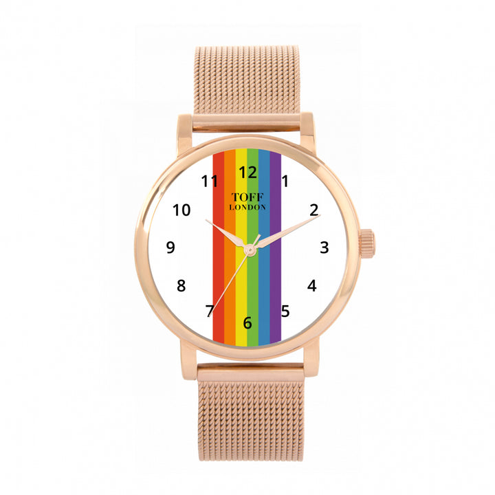 38mm Pride Linear White Arabic Numerals Watch