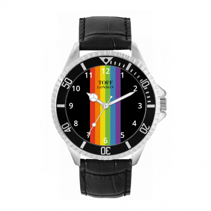 42mm Pride Linear Black Arabic Numerals Watch