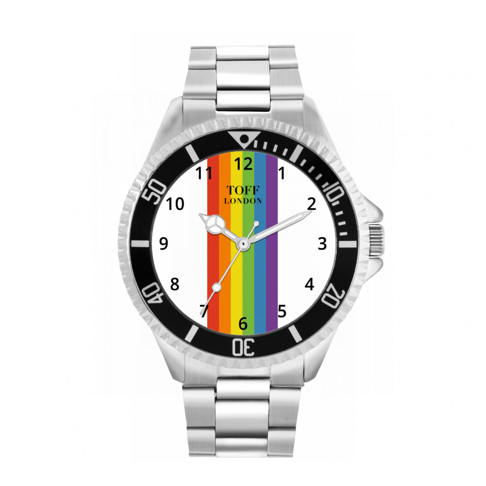 42mm Pride Linear White Arabic Numerals Watch