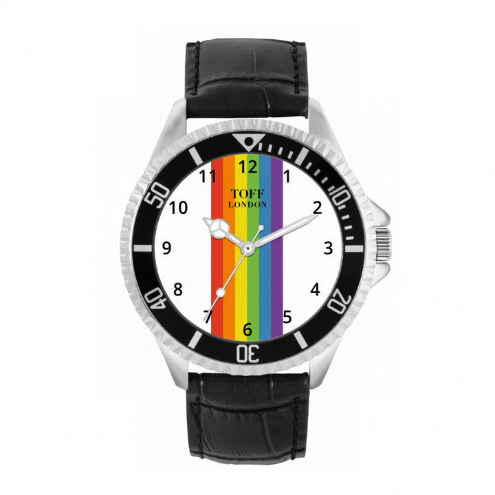 42mm Pride Linear White Arabic Numerals Watch